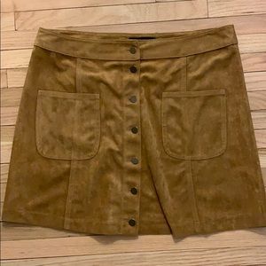 Vegan Suede Mini Skirt